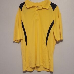 PGA Tour Yellow Polo with Black Accents